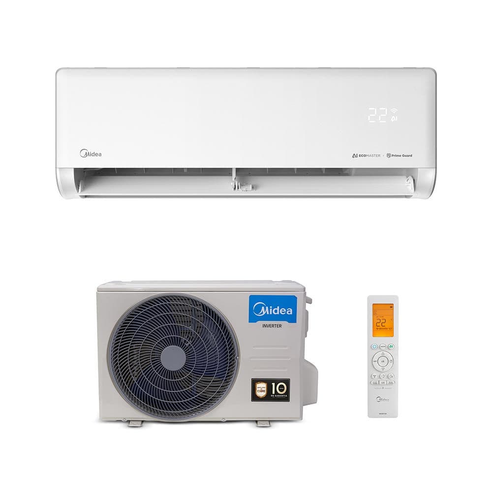 Ar Condicionado Split Hi Wall Inverter Midea AI Ecomaster 24.000 Btus Quente e Frio 220v R-32 com controle remoto
