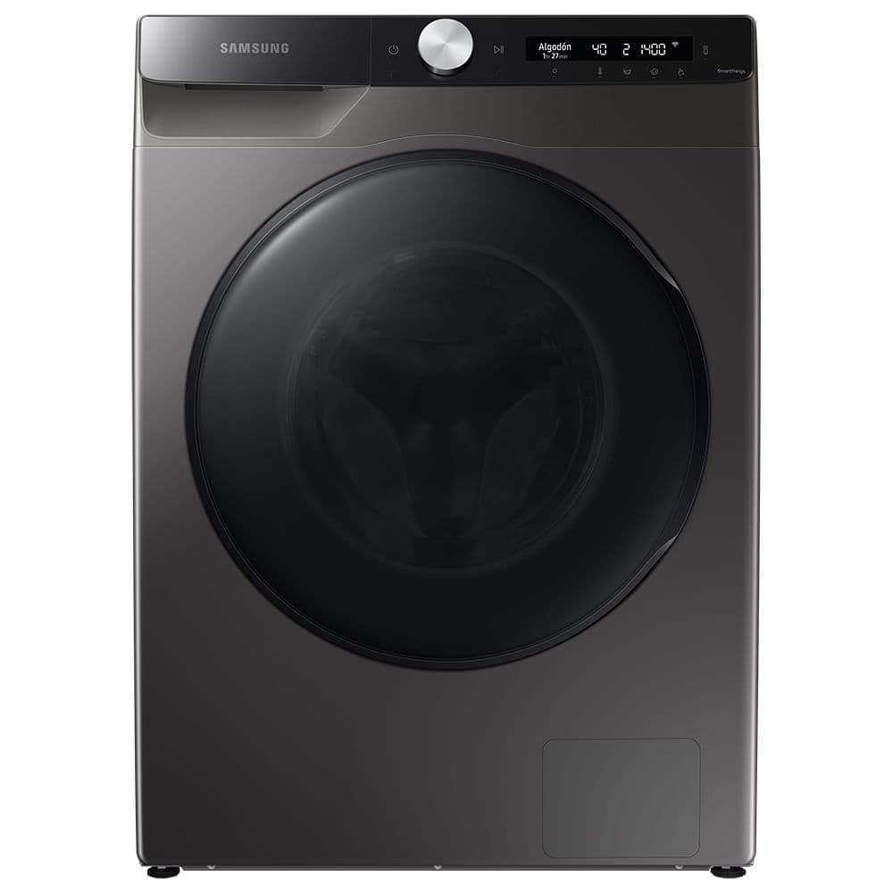 Lavadora e secadora Samsung WD11T Smart, aço inoxidável, 11kg, preto, frontal
