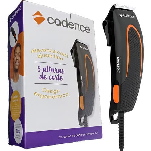 Máquina de Cortar Cabelo Cadence Simple Cut CAB181 Original 220V Preto/Laranja