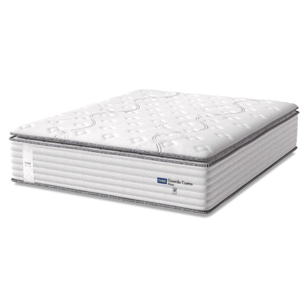 Colchão Casal Molas Guarda Costas Max Com Pillow 138x188x40cm Branco/Cinza Probel