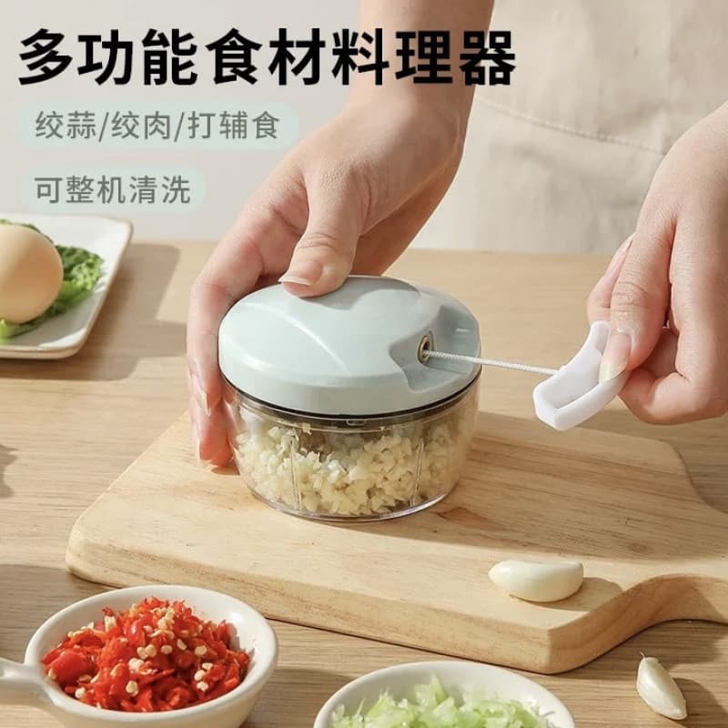 Picador de Alho com Corda, Picador de Alho Manual, Moedor de Carne, Picador de Vegetais, Picador de Alho Doméstico, Trit