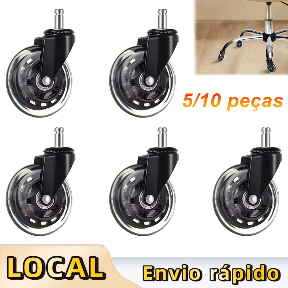 5/10 peças Rodas giratórias para cadeira de escritório,rodas giratórias resistentes, rolamento silencioso e suave
