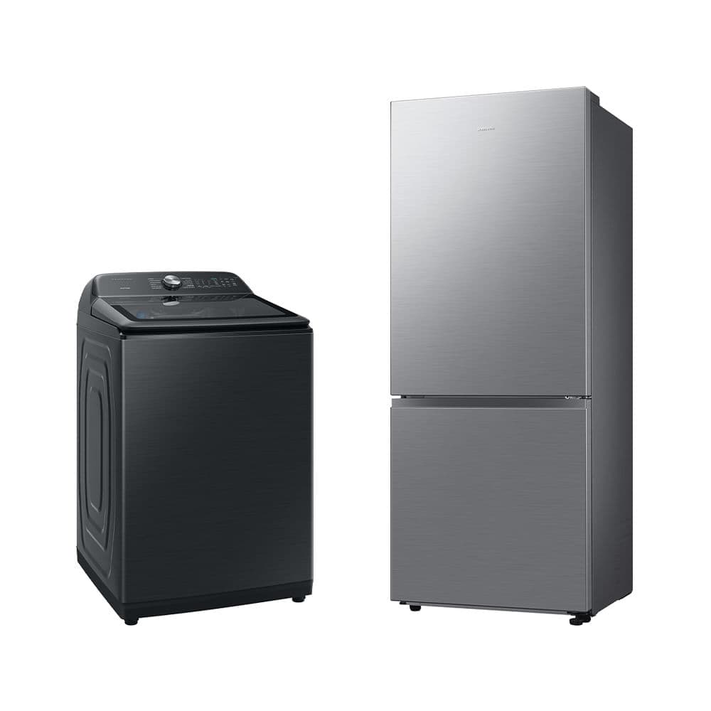 Lavadora Samsung Digital Inverter WA23B Black 23kg 127V + Geladeira Samsung BMF RB50DG6020S9AZ 462L Inox 127v