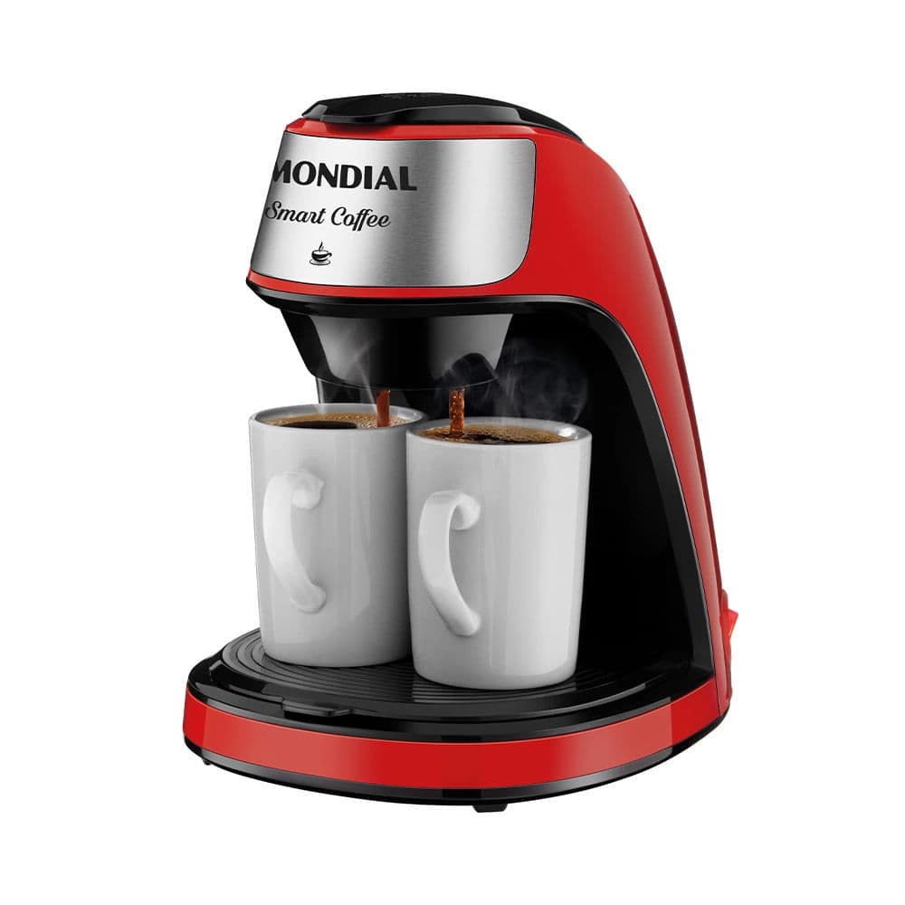Cafeteira Elétrica Mondial Smart Coffee C-42-2X-B Vermelha com Duas Xícaras