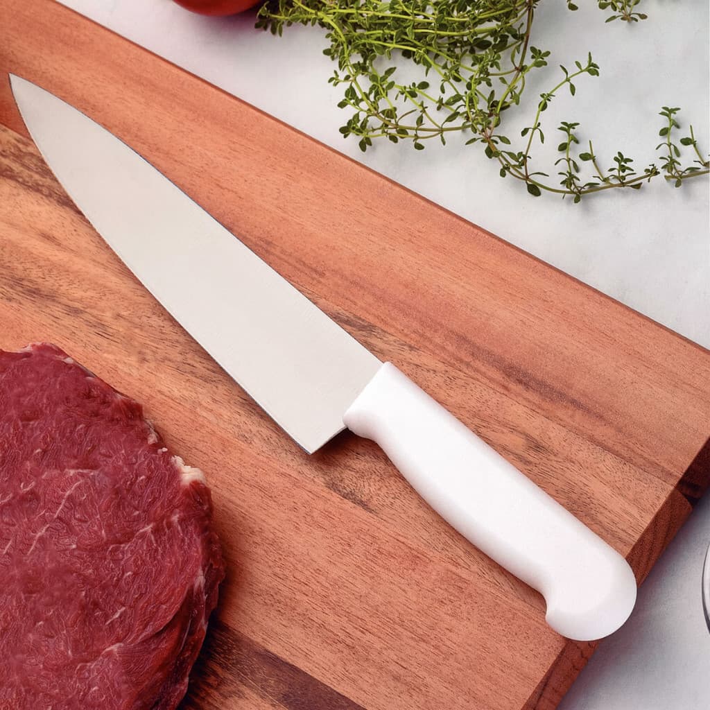 Faca 6 Mundial Masterline Chef Cozinha Profissional Cor Branco Carnes Churrasco Lamina Inox Mundial