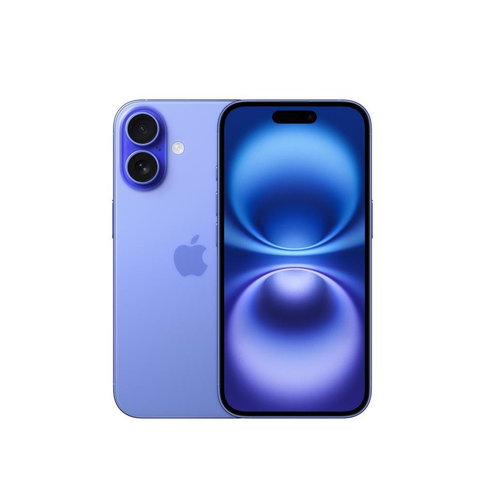 iPhone 16 512GB cor Ultramarino em fundo branco