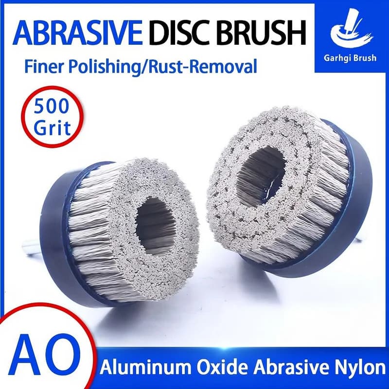 Escova de disco abrasiva de nylon 500Grit com óxido de alumínio para polimento fino