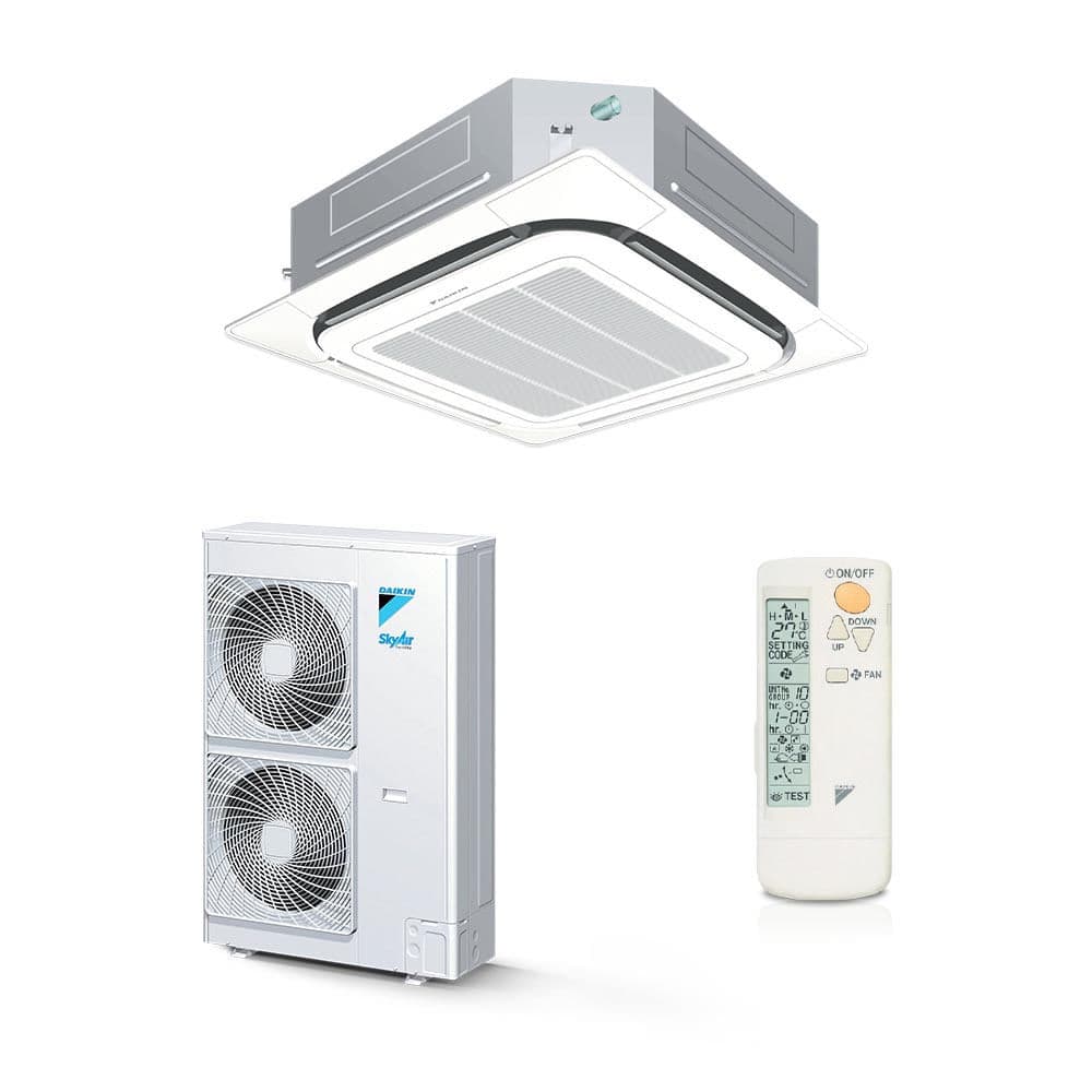 Ar Condicionado Split Duto SkyAir Inverter Daikin 4 Vias 46.000 Btus Quente e Frio 220V R-32 com unidade interna, externa e controle remoto