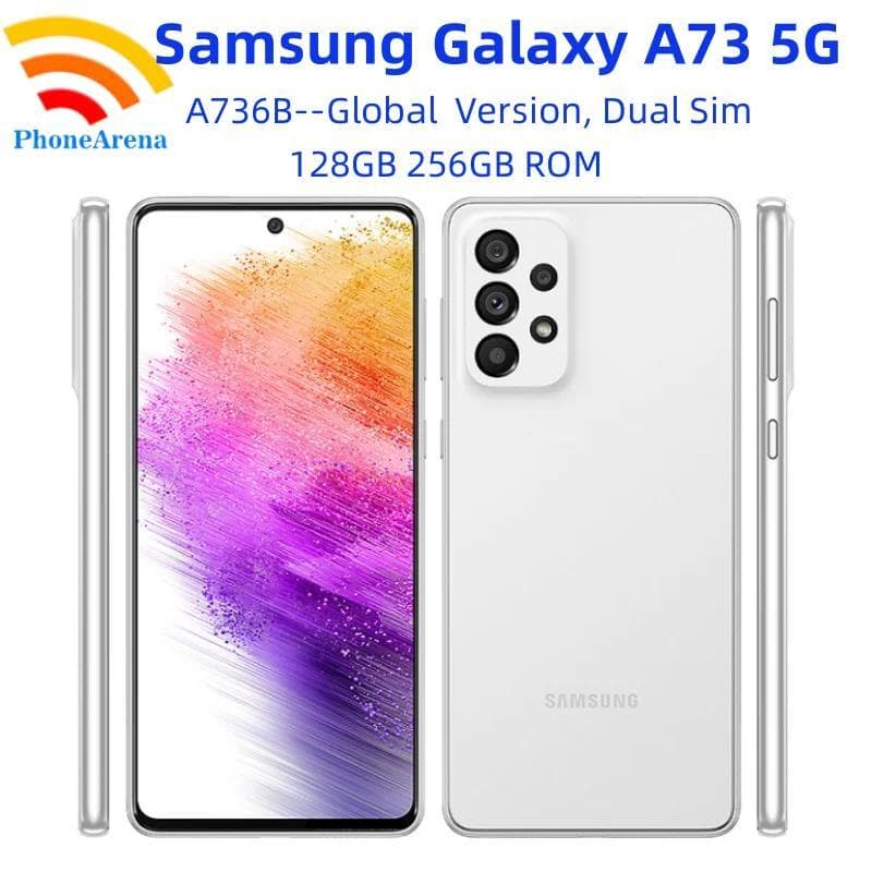 Novo Galaxy A73 5G 256GB 8GB Tela 6.7 Branco Bateria 5000mAh + Selfie De 32MP Smartphone