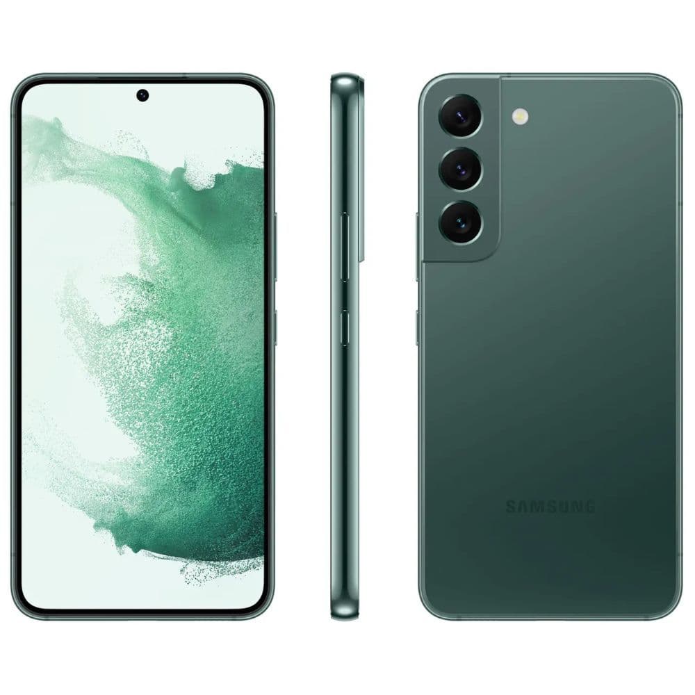 Samsung Galaxy S22 (5G) 128 GB Verde - Imagem lateral