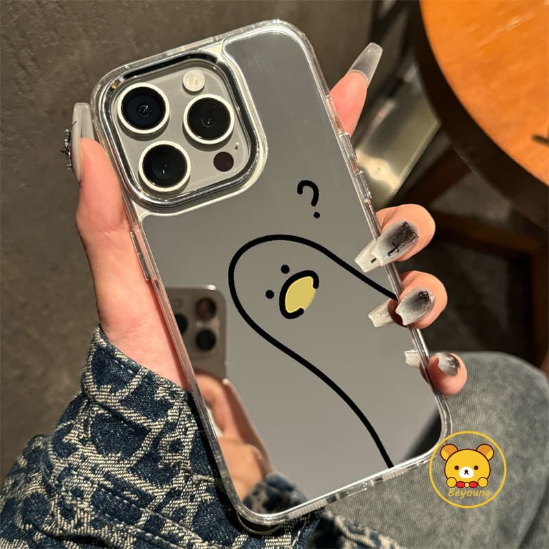 Engraçado Pato Espelho Caso De Telefone Para Motorola Moto X70 Ar G100 G100S G82 G67 G57 G52 G56 G86 G06 G Stylus 5G Pow