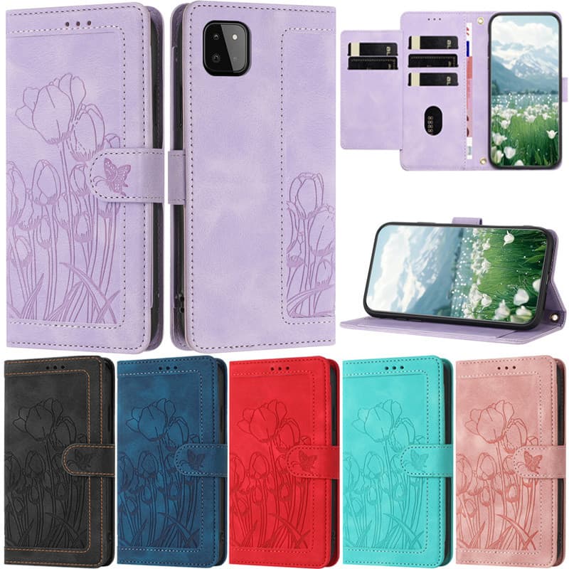 Capa de telefone Samsung com estampa floral em várias cores