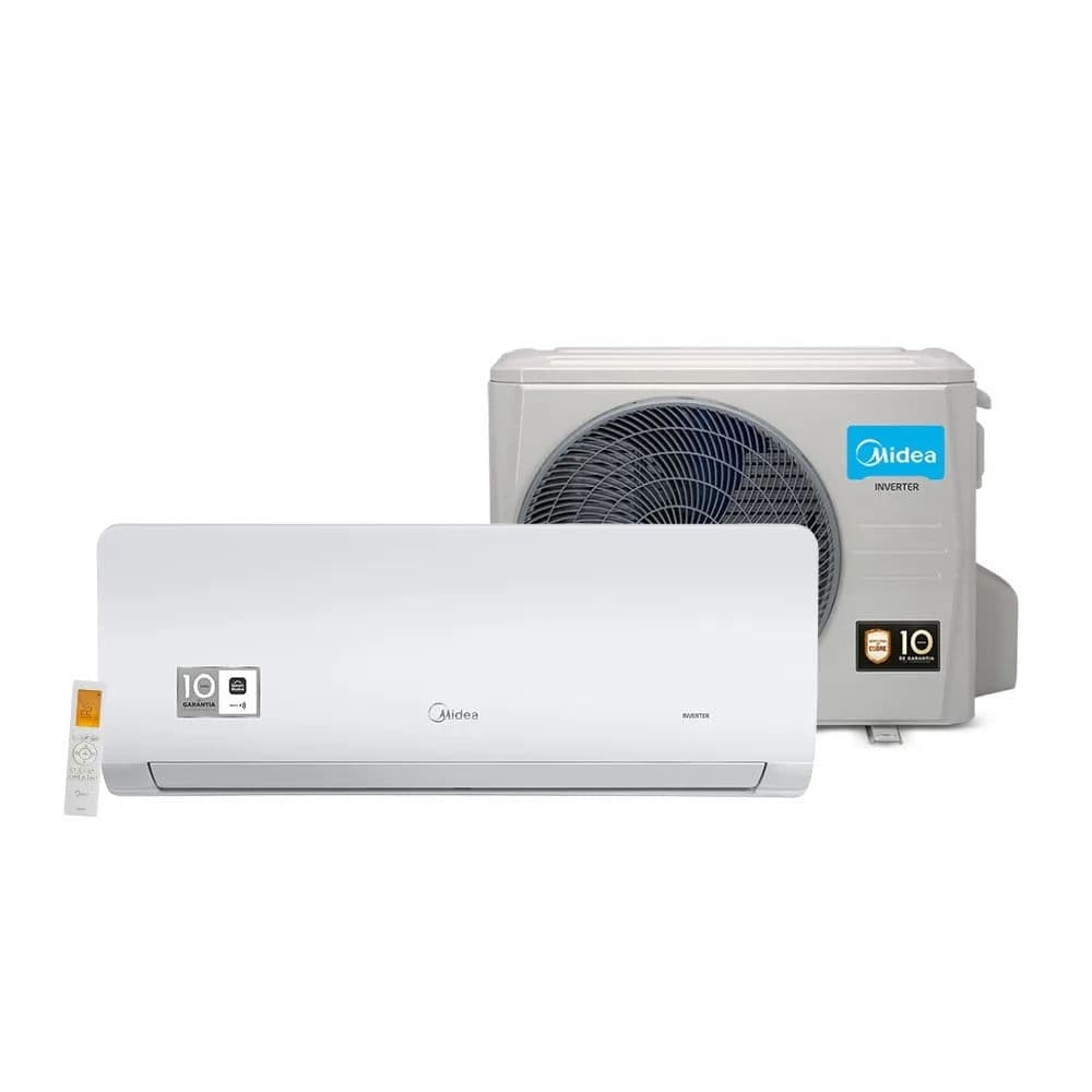 Ar Condicionado Split Hi Wall Midea com controle remoto à esquerda