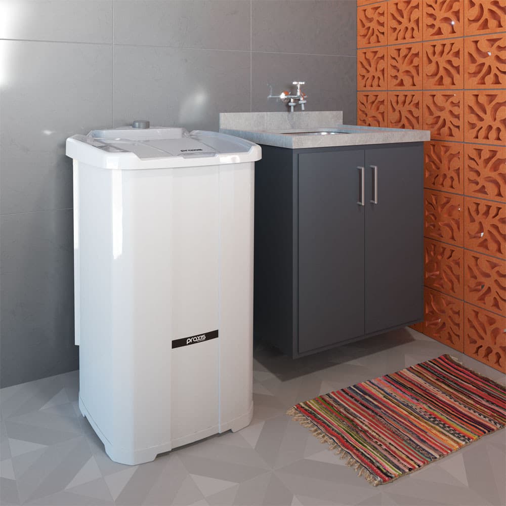 Lavadora de Roupa Semiautomática Tanquinho Sem Dreno Inverter 12kg Práxis