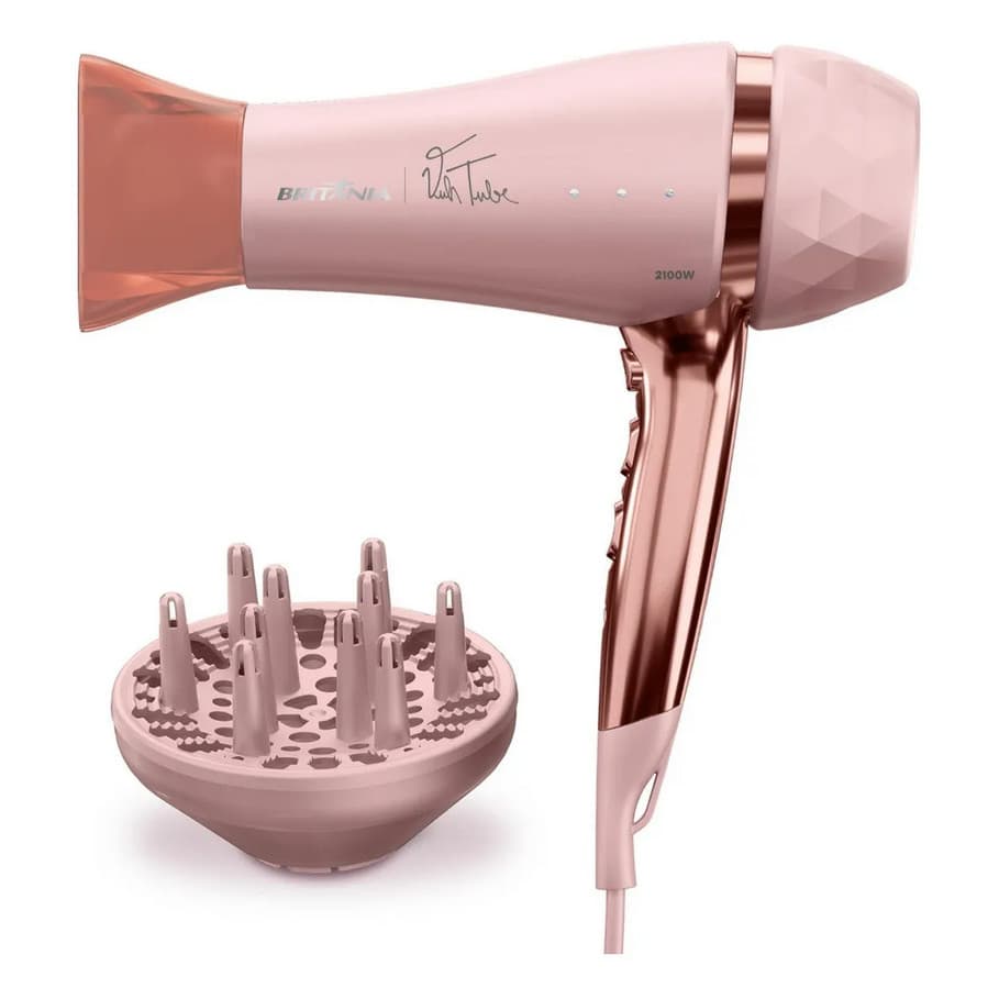 Secador De Cabelo Bsc21a Viih Tube Britânia 2100w Bivolt Rosa