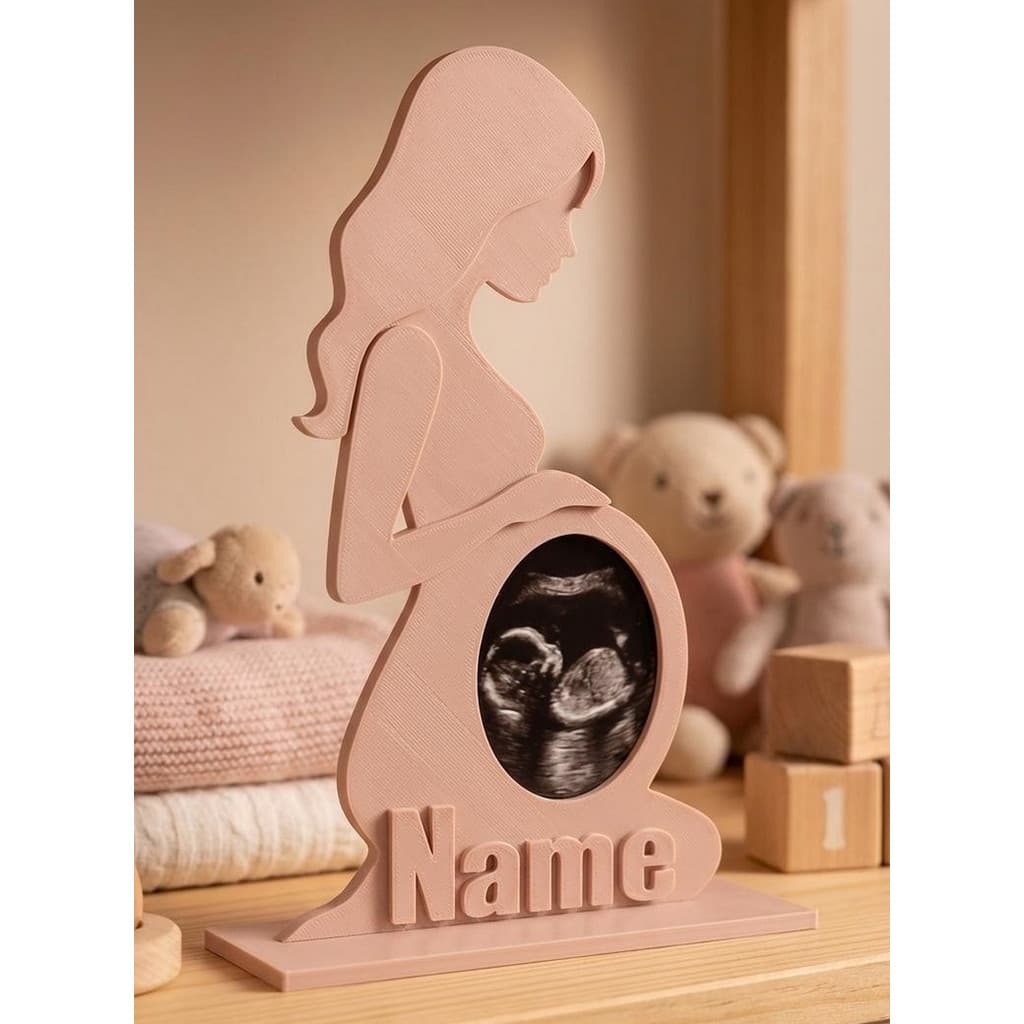 Porta Ultrassom Gestante Impressão 3D Presente Chá de Bebê Maternidade Decoração Berçário