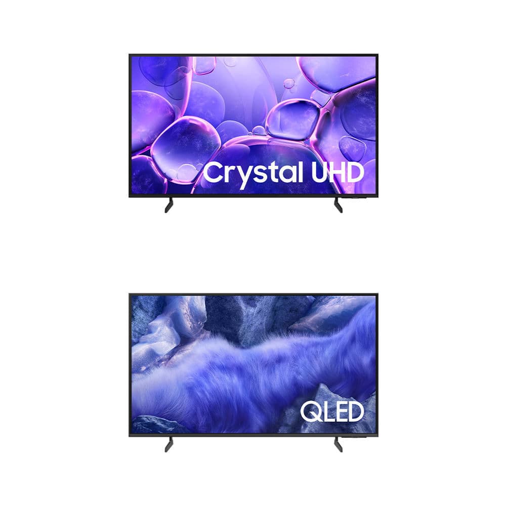 TV Samsung 43 polegadas QLED em fundo branco