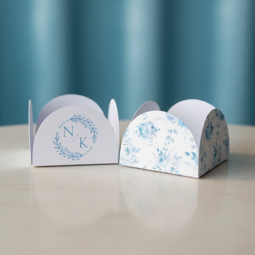 100 Forminhas AZUL SERENITY Personalizadas para Doces Para Aniversário e Casamento