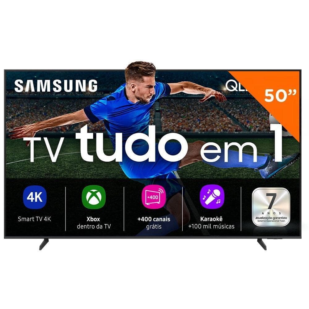 Smart TV Samsung 50 polegadas QLED 4K com Smart TV 4K, Xbox, karaokê e músicas