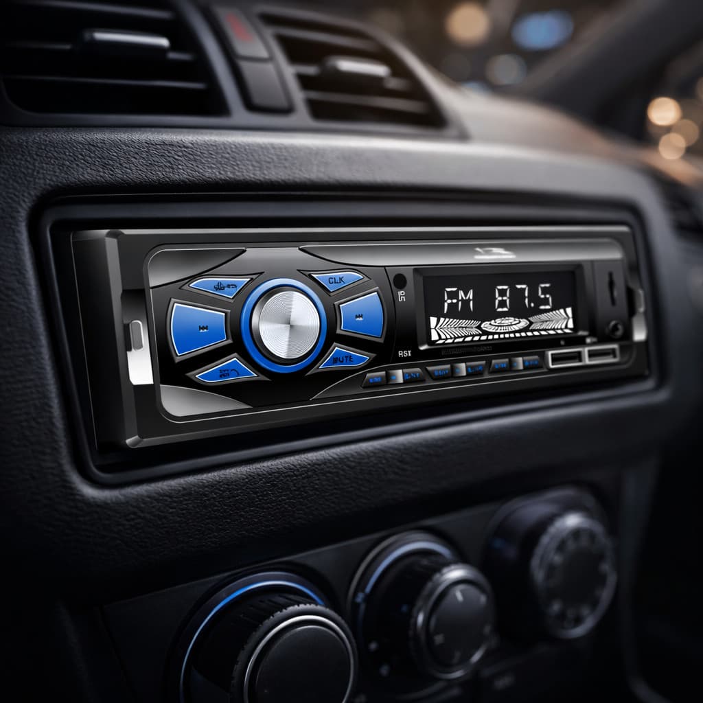 Rádio para Carro 1 Din Bluetooth FM MP3 WMA Tela LED com Controle Remoto 12V VPL-1513