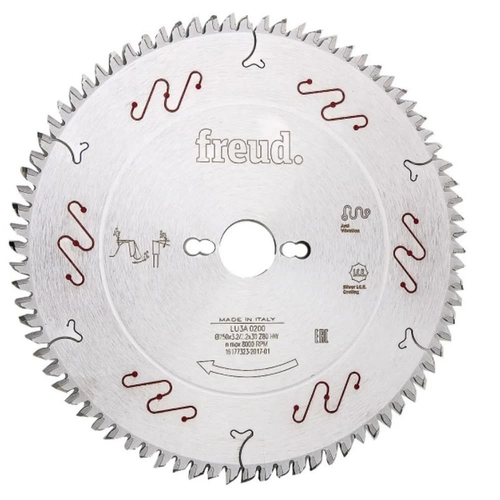 Disco de Serra Circular Widia Para MDF MDP e Compensados 250X30X80D Freud LU3A0200