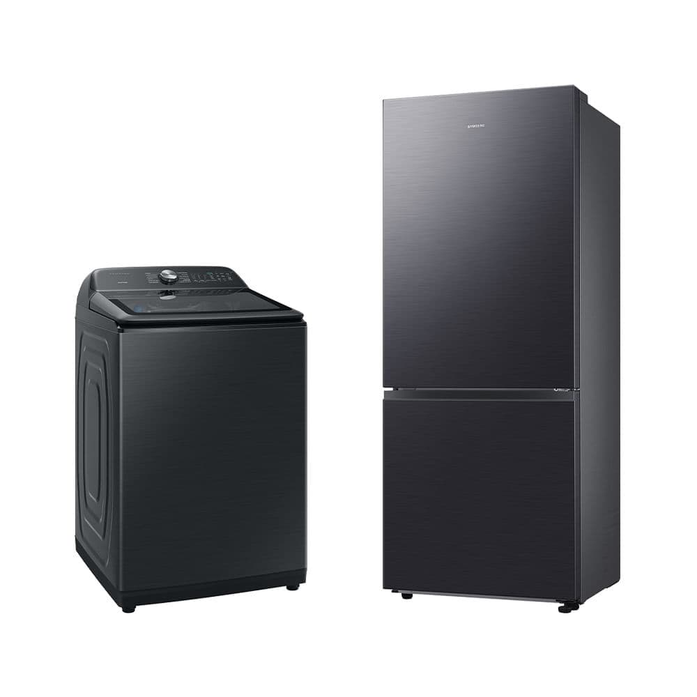 Lavadora Samsung Digital Inverter WA23B Black 23kg 127V + Geladeira Samsung BMF RB50DG6020B1AZ 462L Black Inox 127V