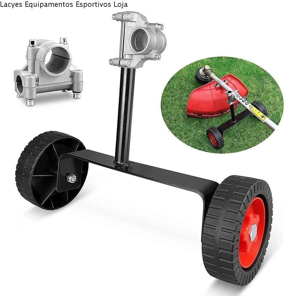 Roda de suporte ajustável para cortador de grama LACYES, rodas vermelhas, estrutura manual universal