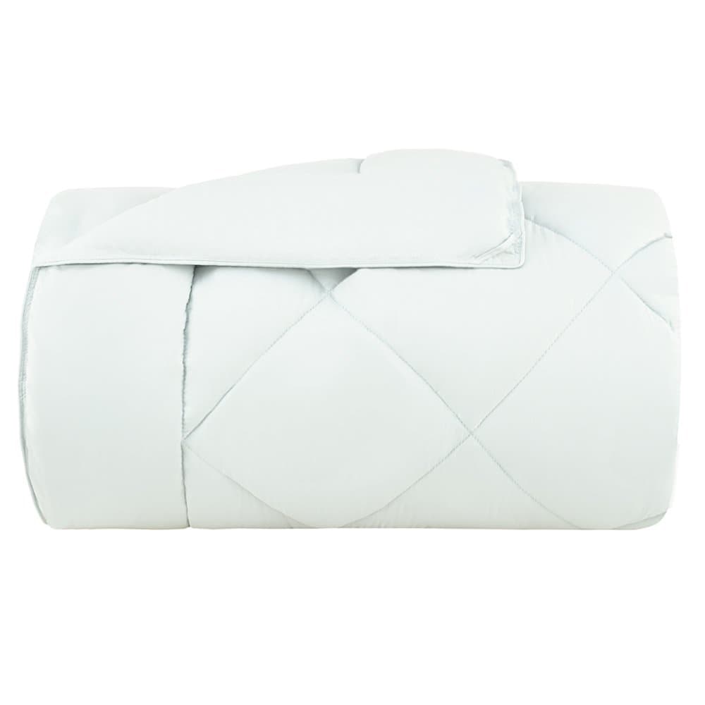Edredom king size branco com padrão de diamantes Buddemeyer