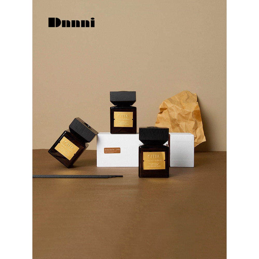 Dnnnni capa quadrada de madeira sem fogo aromaterapia óleo essencial High-End doméstico interior de longa duração Rattan