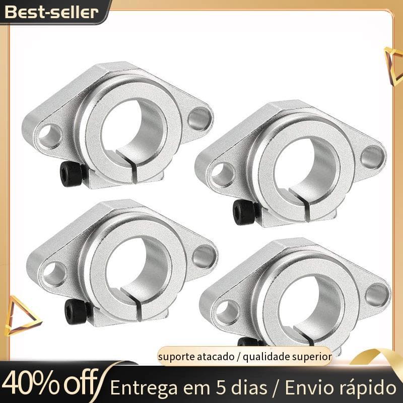 Suporte de guia de trilho de haste de fixação em alumínio para eixo de 20 mm, 4 peças SHF20