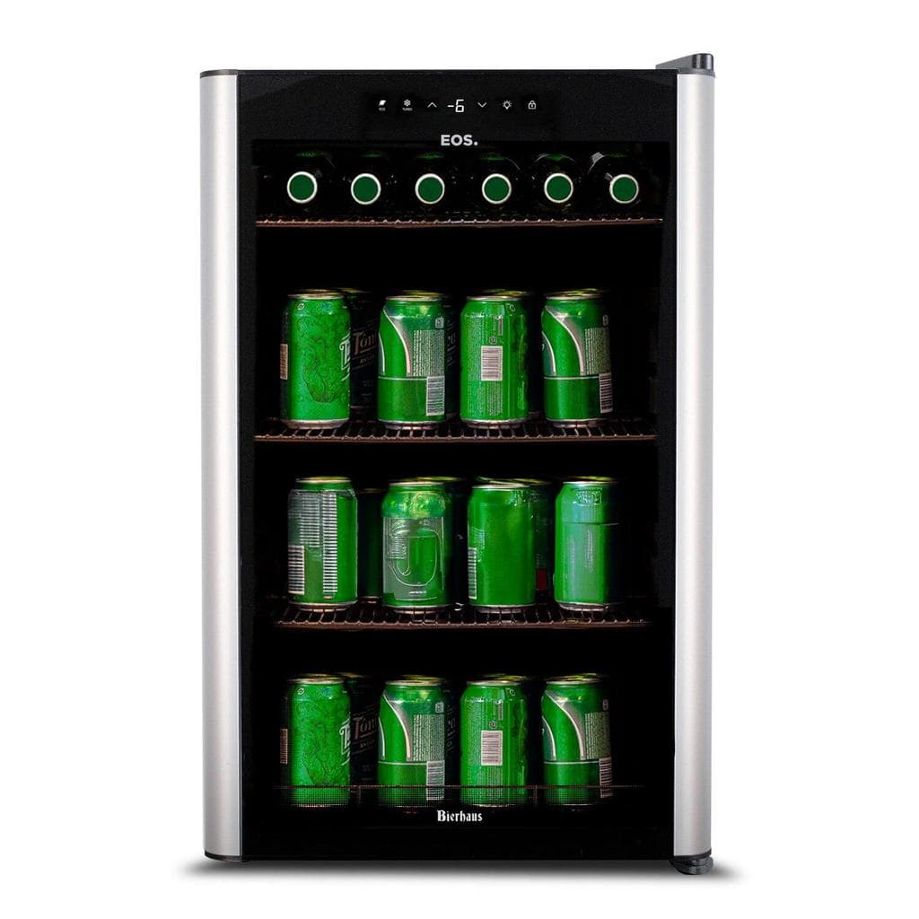 Cervejeira EOS Bierhaus 76 Litros Frost Free com Compressor e Porta de Vidro com Inox ECE80 110V