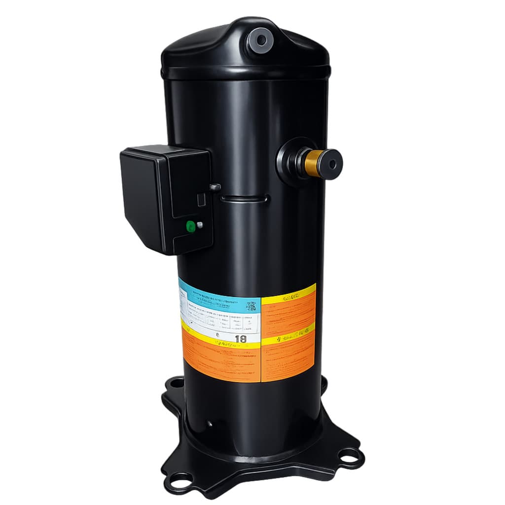 Compressor de Ar Condicionado Scroll Invotech R410 220V - Vista frontal contra fundo branco