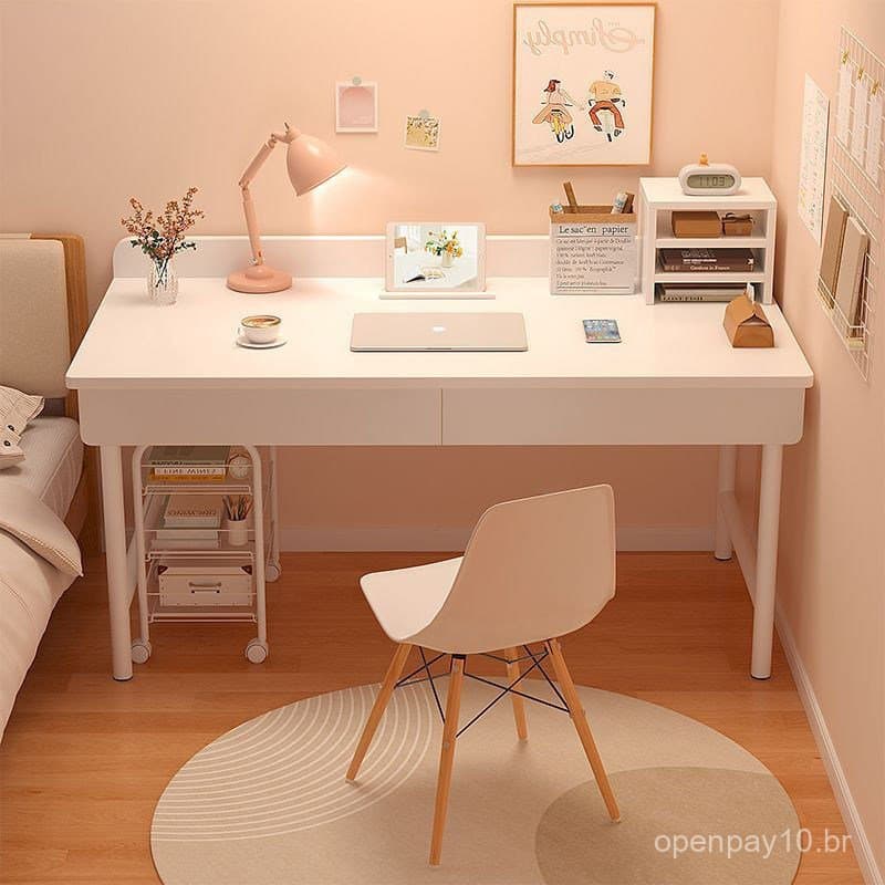 Escrivaninha para uso doméstico, quarto de estudante, simples e moderna, para meninas, estudantes do ensino fundamental 