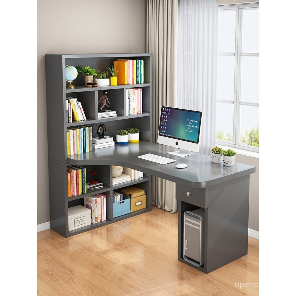 Escrivaninha com estante integrada, mesa de canto, estante de livros, mesa de estudo infantil, escrivaninha de estudo pa