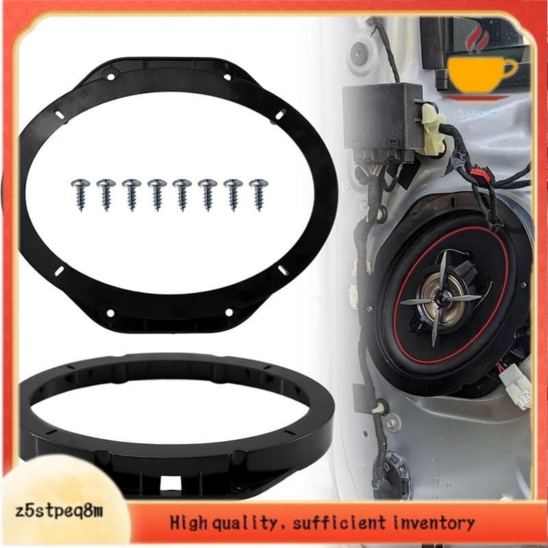 Placas de alto-falante pretas de 6x9 polegadas para carro, kit de instalação com parafusos.
