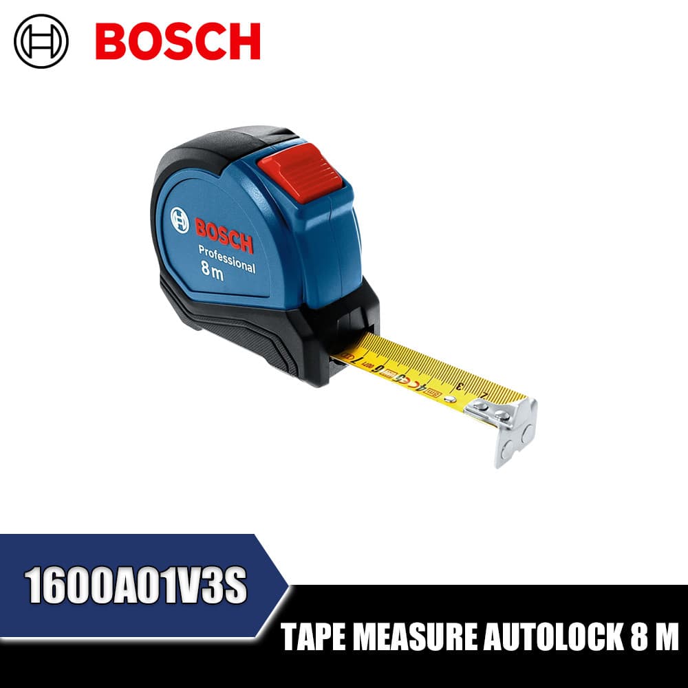 Fita Métrica Bosch 1600A01V3S Autolock 8 m Profissional