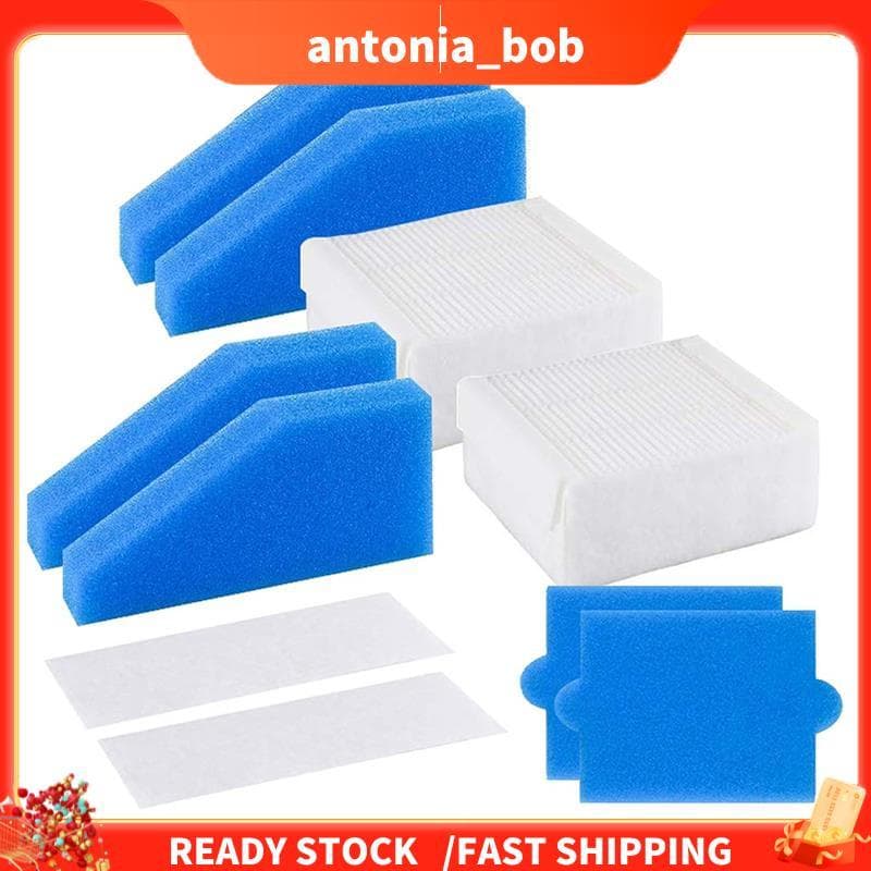 Set de 5 filtros para aspirador de pó Série Aqua + com fundo branco e borda vermelha