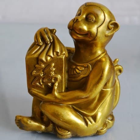 Boa sorte macaco de bronze puro cobre fortuna personagem macaco cobre macaco auspicioso Feng Shui ornamentos tudo