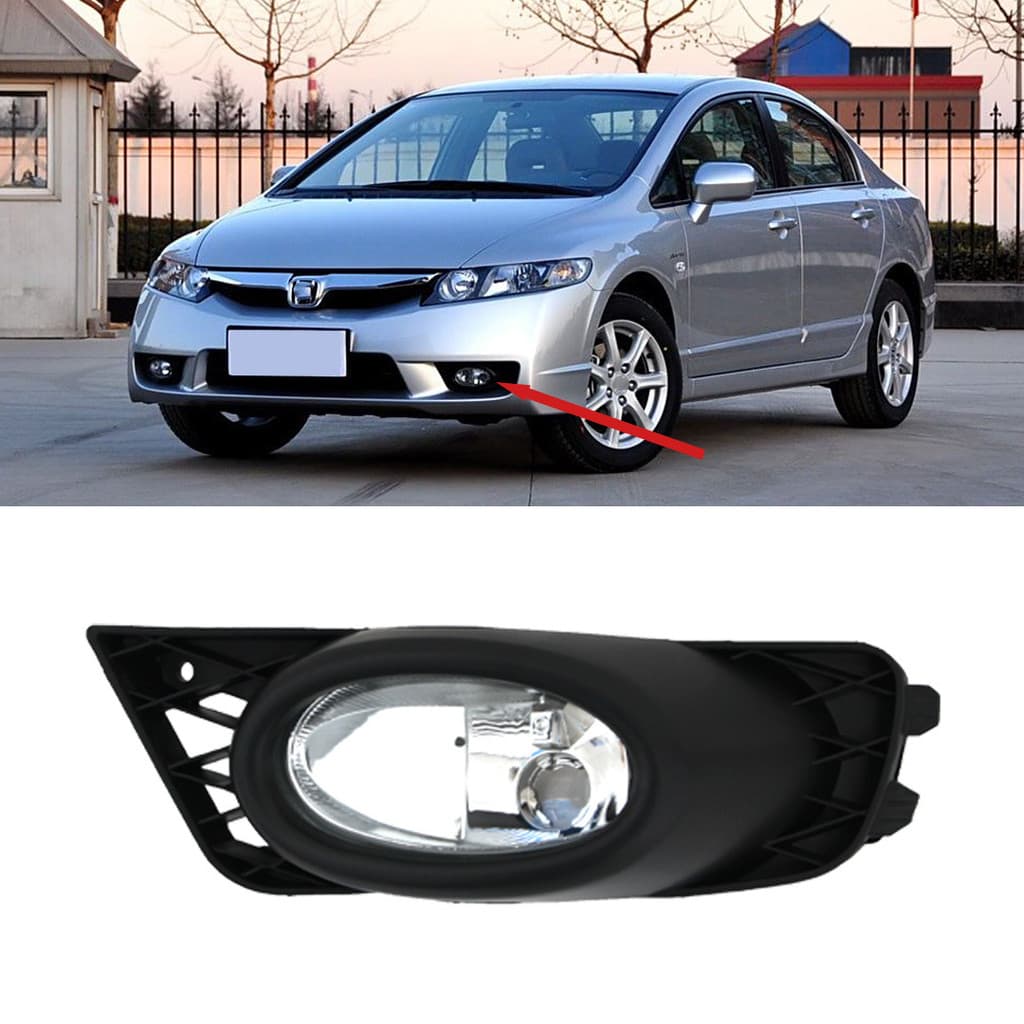 Conjunto de faróis de neblina Honda Civic 2009-2011 Farol de neblina dianteiro com moldura de farol de neblina 33900-SNA