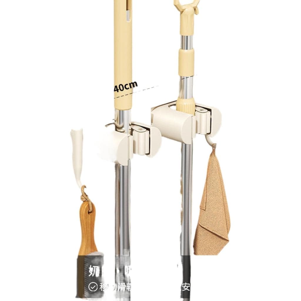 Utensílios de Cozinha - Suporte de Parede para Mop com Ventosa Forte 1050, Suporte para Vassoura e Mop Sem Furos para Ba