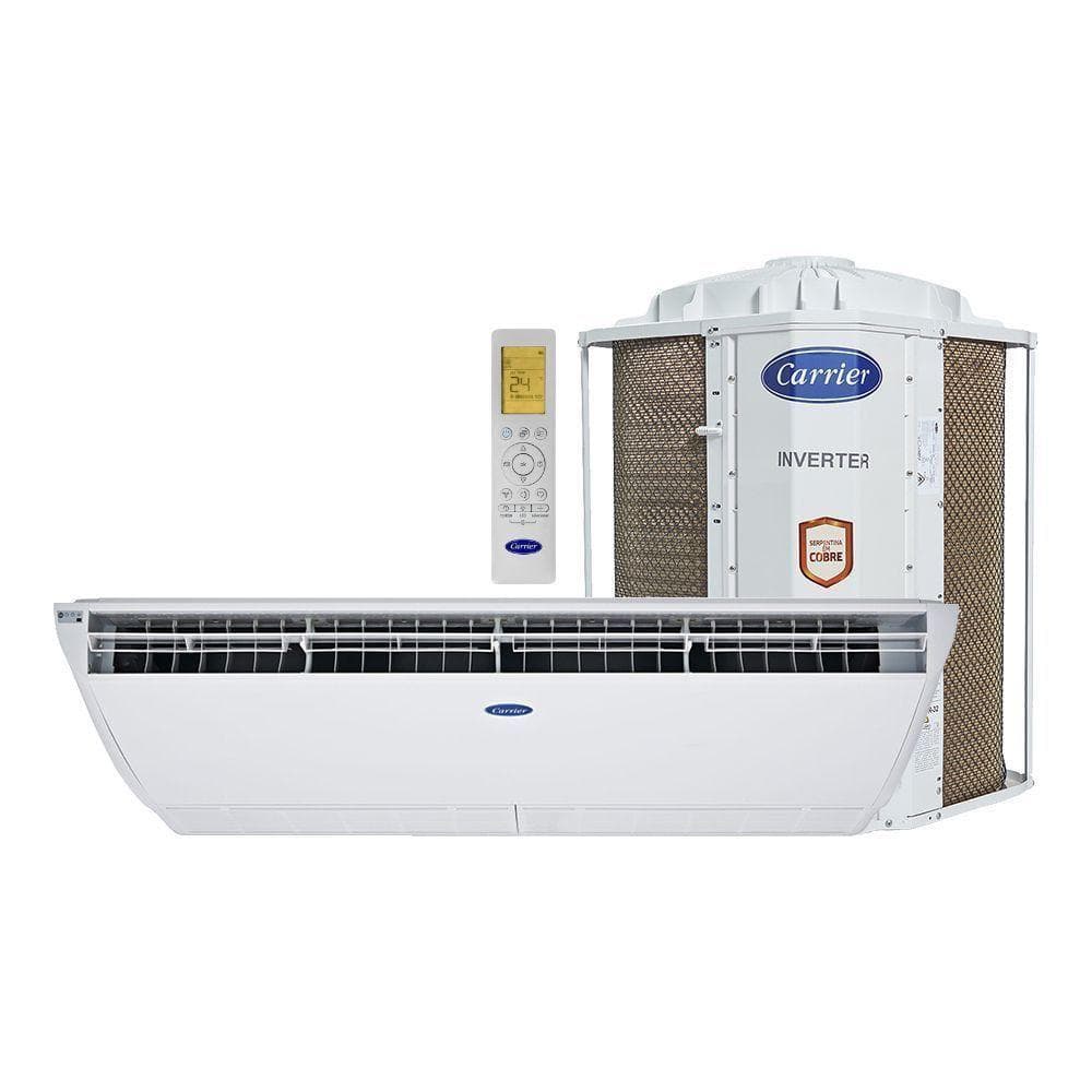 Ar condicionado split teto Carrier Xpower 60000 BTUs frio inverter 220V R32 38CCVF60515MC com controle remoto