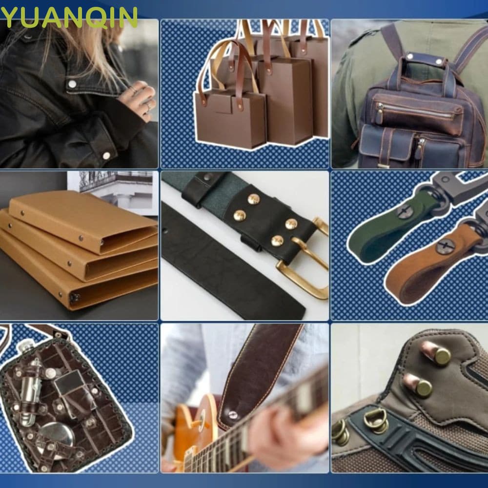 Kit de parafusos YUANQINZT Chicago, peças de reposição, rebites de couro de 6 tamanhos, pinos de parafuso de metal de