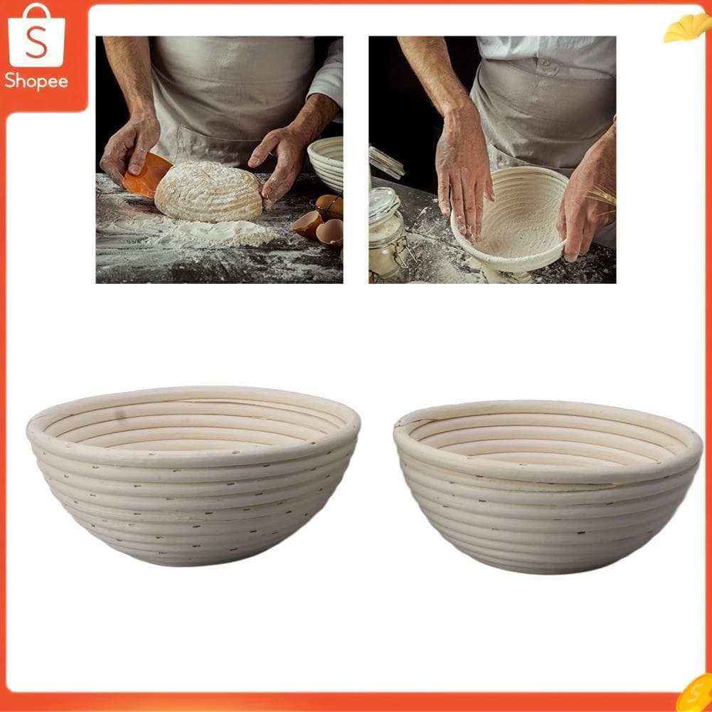 Hap Cesta redonda de vime para padaria com placa de corte para fazer pão