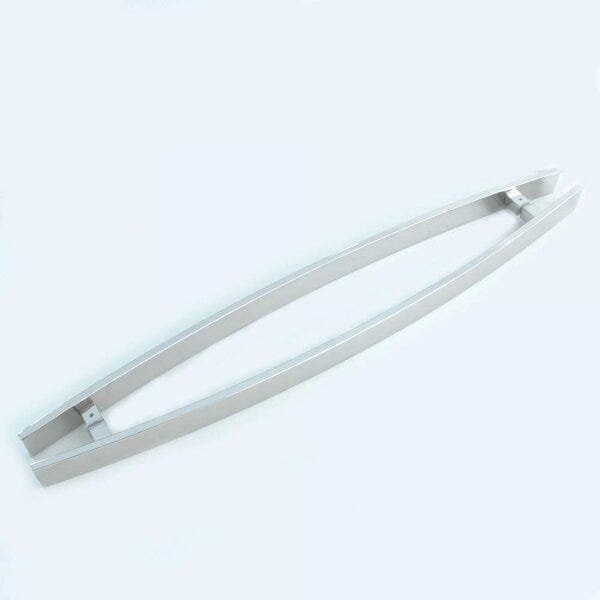 Puxador para porta duplo chato em aço inoxidável escovado, 40cm, Geris Inox
