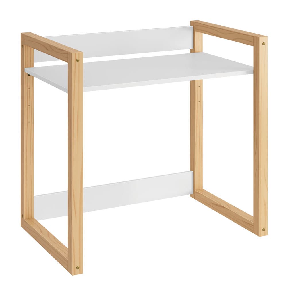 Mesa Escrivaninha Penteadeira Infantil Para Quarto Criança Moderna Zoe Branco Fosco - MoveisAqui