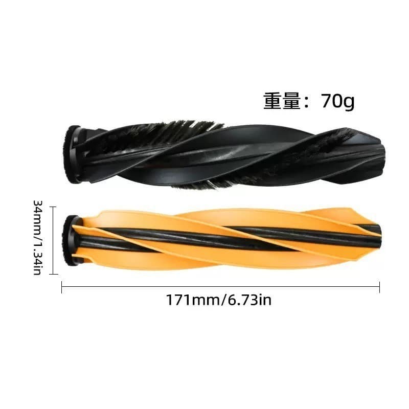 Acessórios para aspirador robô Dreame X50/S40/X40 com escova principal preta e laranja
