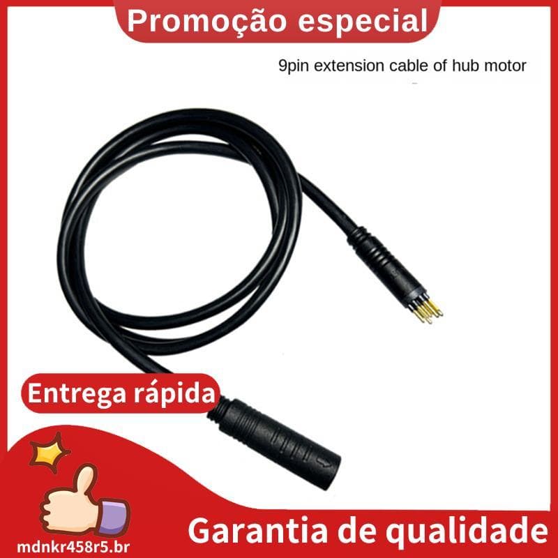 1 Peça E-Bike 9 Pinos Motor Extensão Cabo Peças De Reposição Acessórios De Conversão De Bicicleta Elétrica Para Motores 
