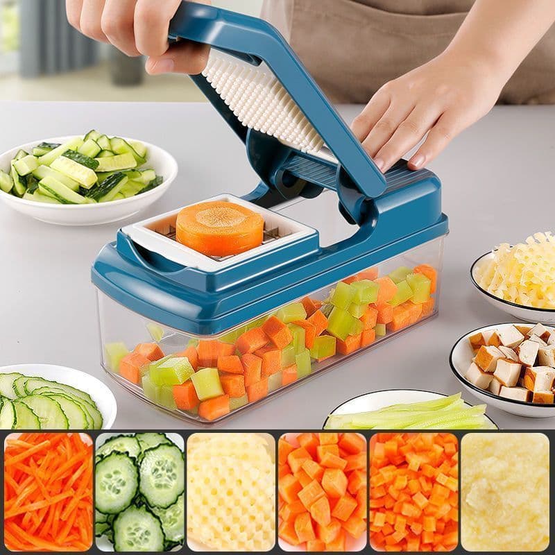 Cozinha doméstica multifuncional cortador de legumes cozinha cortador de legumes em cubos batata desfiada fatiado ralado