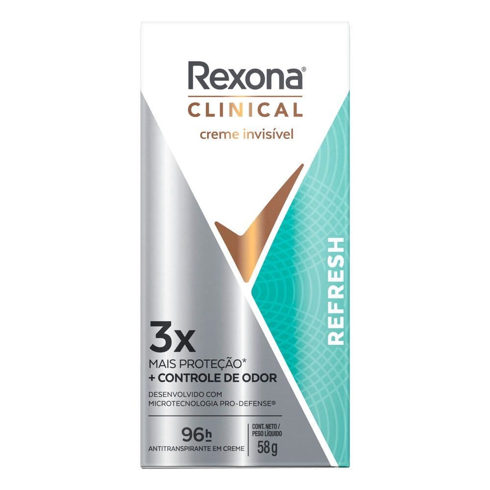 Desodorante Antitranspirante Rexona Clinical Creme Refresh 58g