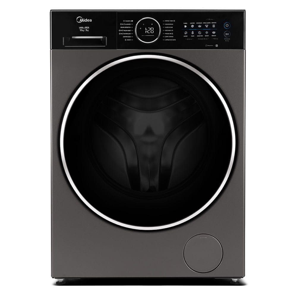 Lava e Seca Midea MF210D110WB/GK-02 11kg Titanium Slim Storm Wash Conectada 220V